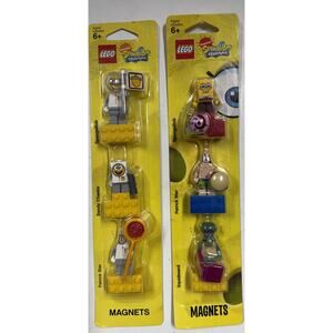 Nickelodeon Spongebob Lego Magnets Lot Of 2 New